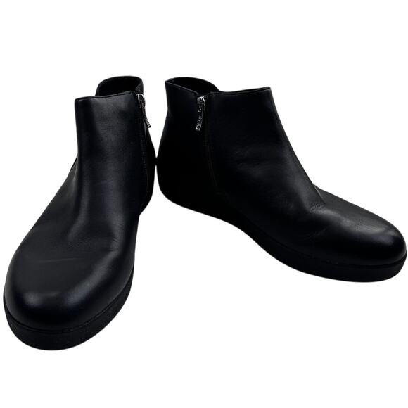 Fitflop Shoes - FitFlop Sumi Black Leather Classic Chic Comfort Ankle Booties Women's Size 11